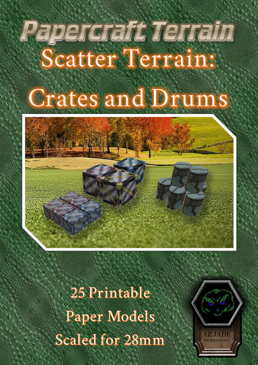 Papercraft Terrain: Sci-Fi Crates and Drums